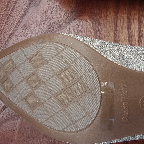 Dream Pairs New! Gold Glitter Pointed Toe Low Heels, Kitten Heels Pumps, Size 11 - Picture 13 of 15